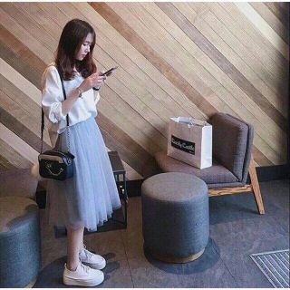 Chân váy maxi lưới
