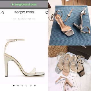 Giày sandal cao gót 7p quai mảnh trẻ trung