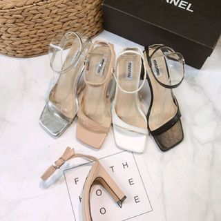 Giày sandal cao gót 7p quai mảnh trẻ trung