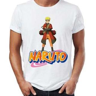 Áo thun in hình Naruto Áo Trắng In 2 Mặt In Tay Áo - Mẫu 11