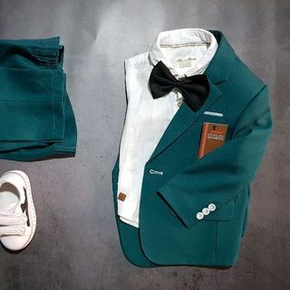 Bộ vest trẻ em xanh lá cây