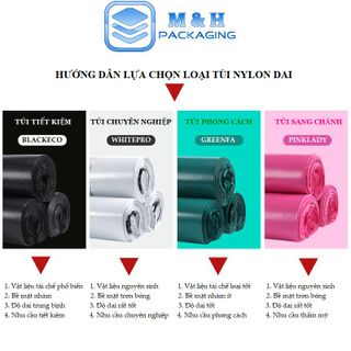Túi nilon dai 20x30cm Xanh gói hàng tiện lợi keo dán miệng