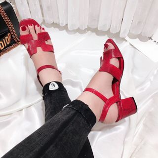 giày sandal da vân