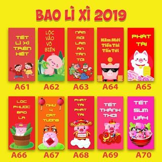 Bao Lì Xì Năm Kỷ Hợi Siêu Cưng 17K/10 Cái P2
