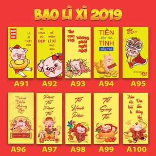 Bao Lì Xì Năm Kỷ Hợi Siêu Cưng 17K/10 Cái