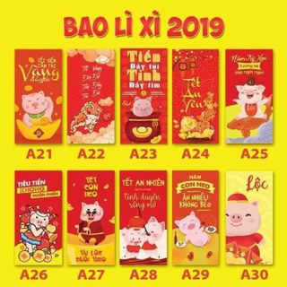 Bao Lì Xì Năm Kỷ Hợi Siêu Cưng 17K/10 Cái