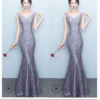 ĐẦM DẠ HỘI REN CỔ TIM ĐÍNH KIM SA SANG TRỌNG - SD1268