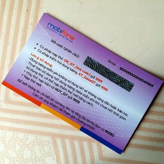 Thẻ data 3g mobifone loại 1000Mb sử dụng trong 10 ngày