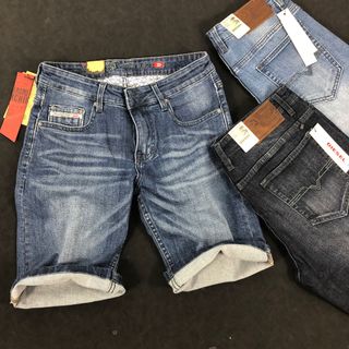 Quần short jean nam co giãn