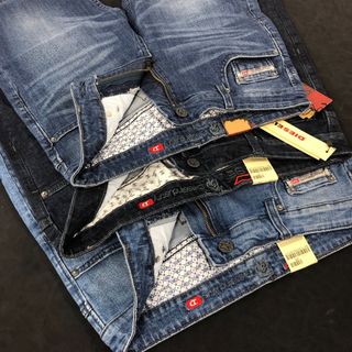 Quần short jean nam co giãn