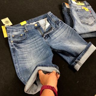Quần short jean co giãn
