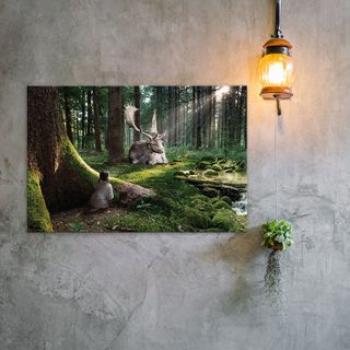 Tranh em bé - Tranh trẻ em - tranh canvas ép gỗ MDF