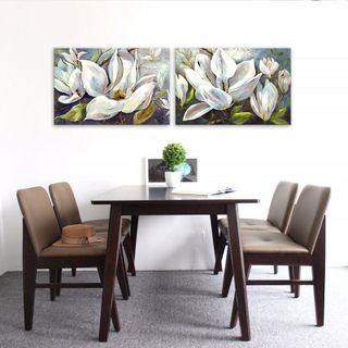 Tranh canvas phong cách sơn dầu tranh hoa lá giả vẽ giá sỉ sốc