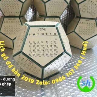 Lịch gỗ để bàn - loại to 16cm