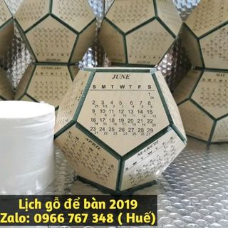 Lịch gỗ để bàn - loại to 16cm