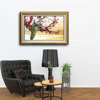 Tranh chim công Tranh Khổng tước Tranh như ý ép gỗ mẫu mới