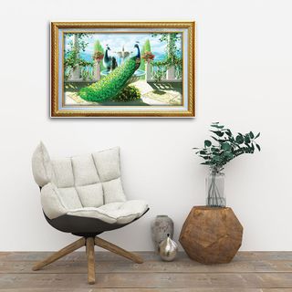 Tranh chim công Tranh Khổng tước Tranh như ý ép gỗ mẫu mới