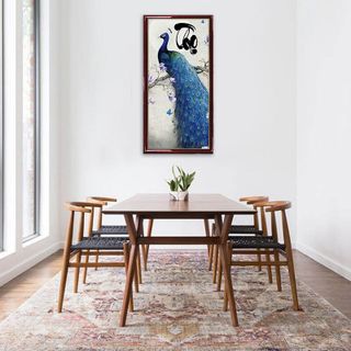 Tranh Như ý Cát Tường - Tranh Chim Công Phú Quý - Ép gỗ MDF