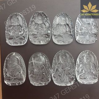 Phật Bản Mệnh Đá Thạch Anh Trắng
