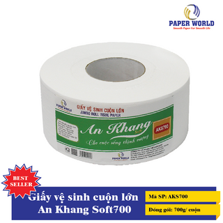 Giấy vệ sinh cuộn lớn 700g/ cuộn - Giấy vệ sinh An Khang 700g/ cuộn