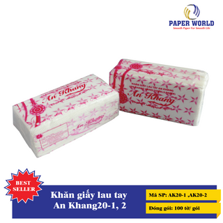 Khăn giấy lau tay An Khang 20cm - 1 lớp