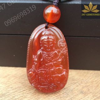 Phật Bản Mệnh Đá Mã Não Đỏ