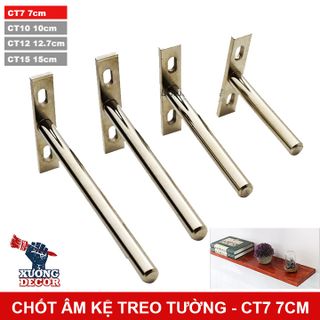 Chốt âm kệ treo tường CT7cm bộ 2 cái giá sỉ