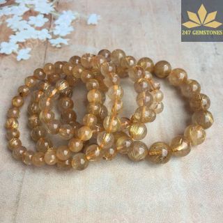 Vòng Thạch Anh Tóc Vàng Vip