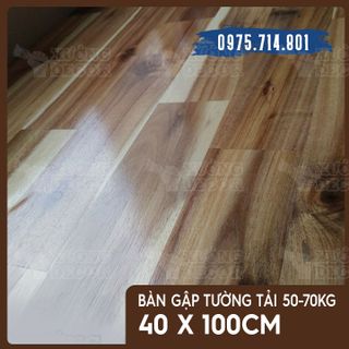 Bàn gập treo tường - Bàn gỗ keo 40x100cm tải 50-70kg
