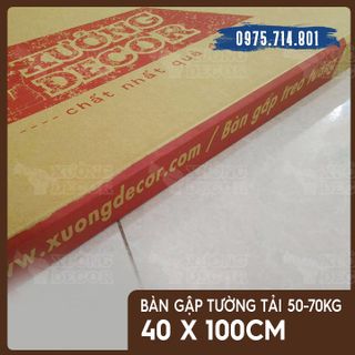 Bàn gập treo tường - Bàn gỗ keo 40x100cm tải 50-70kg