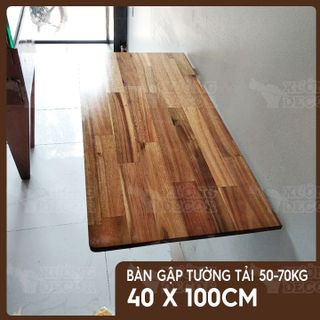Bàn gập treo tường - Bàn gỗ keo 40x100cm tải 50-70kg