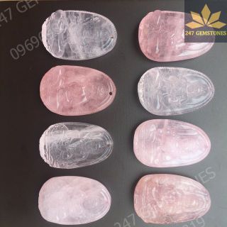 Phật Bản Mệnh đá thạch anh hồng