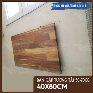 Bàn gập treo tường - Bàn gỗ keo 40x80cm tải 50-70kg