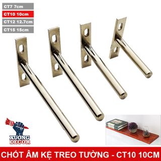 Chốt âm kệ treo tường CT10cm bộ 2 cái