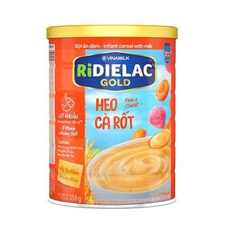 Bột ăn dặm RIDIELAC GOLD Heo cà rốt- Hộp thiếc 350g giá sỉ