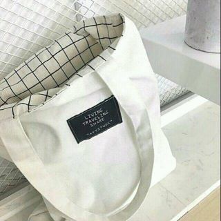 Tote 2 mặt sọc caro