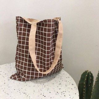 Tote 2 mặt sọc caro
