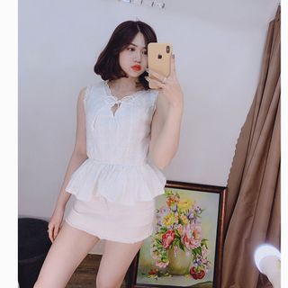 áo xô lỗ cột nơ