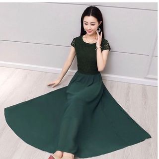 ĐẦM XOÈ VINTAGE PHỐI REN - DT812