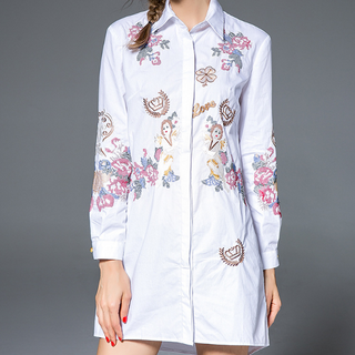 HÀNG NHÂP- ÁO SƠ MI THÊU PHOM DÀI MS12453-T270