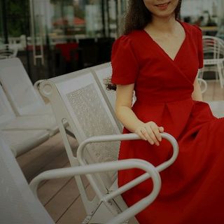 sỉ đầm dự tiệc công sở đỏ đô sang trọng