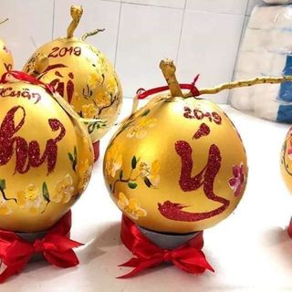 DỪA ĐIÊU KHẮC CHƯNG TẾT