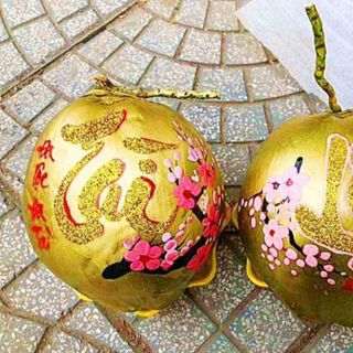 DỪA ĐIÊU KHẮC CHƯNG TẾT