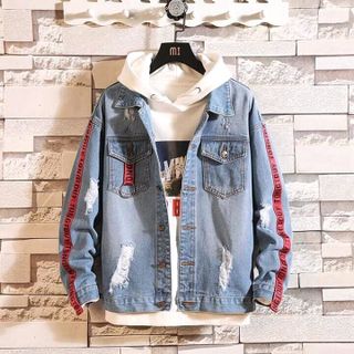 JEANS BÒ UNISEX TAY LAI ĐỎ giá sỉ