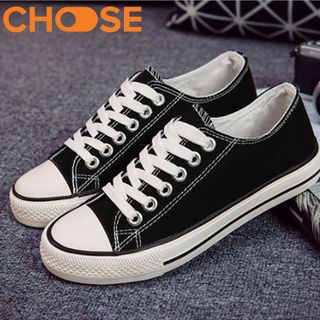 Giày Thể Thao Nữ/Giày Vải Màu Trắng Đen Đỏ Phong Cách Cực Cool Hàn Quốc 0201