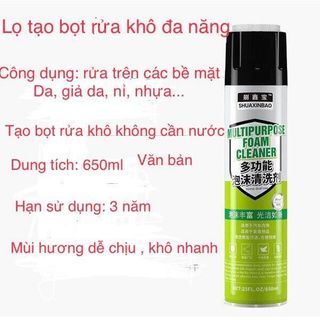 Tạo bọt rửa khô không cần nước