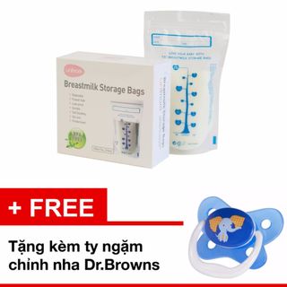 Túi trữ sữa Unimom 210ml - 60 túi Tặng ty ngậm chỉnh nha dr browns màu xanh giá sỉ