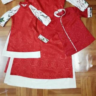 Áo dài cách tân gấm cho bé từ 20-35kg