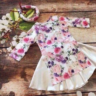 Áo dài cách tân cho bé kèm mấn cho bé 20-35kg