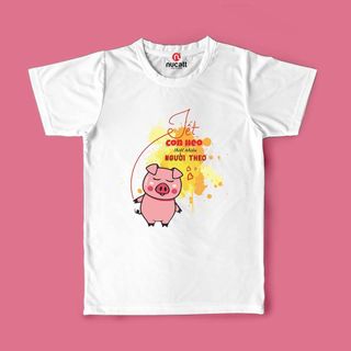 CHUYÊN SỈ ÁO THUN TẾT IN HÌNH HEO KUTE - ATHD02 giá sỉ